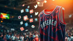 media sosial pemasaran jersey basket